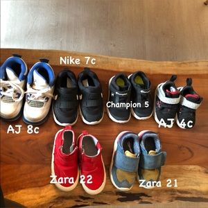 6 pairs of baby/toddlers/boys shoes